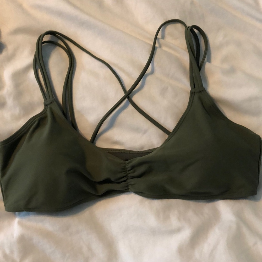 NWOT Aerie olive strappy bikini top